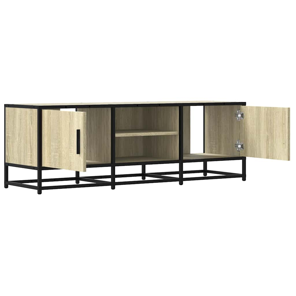 Meuble TV chêne sonoma 120x35x41 cm bois d'ingénierie et métal