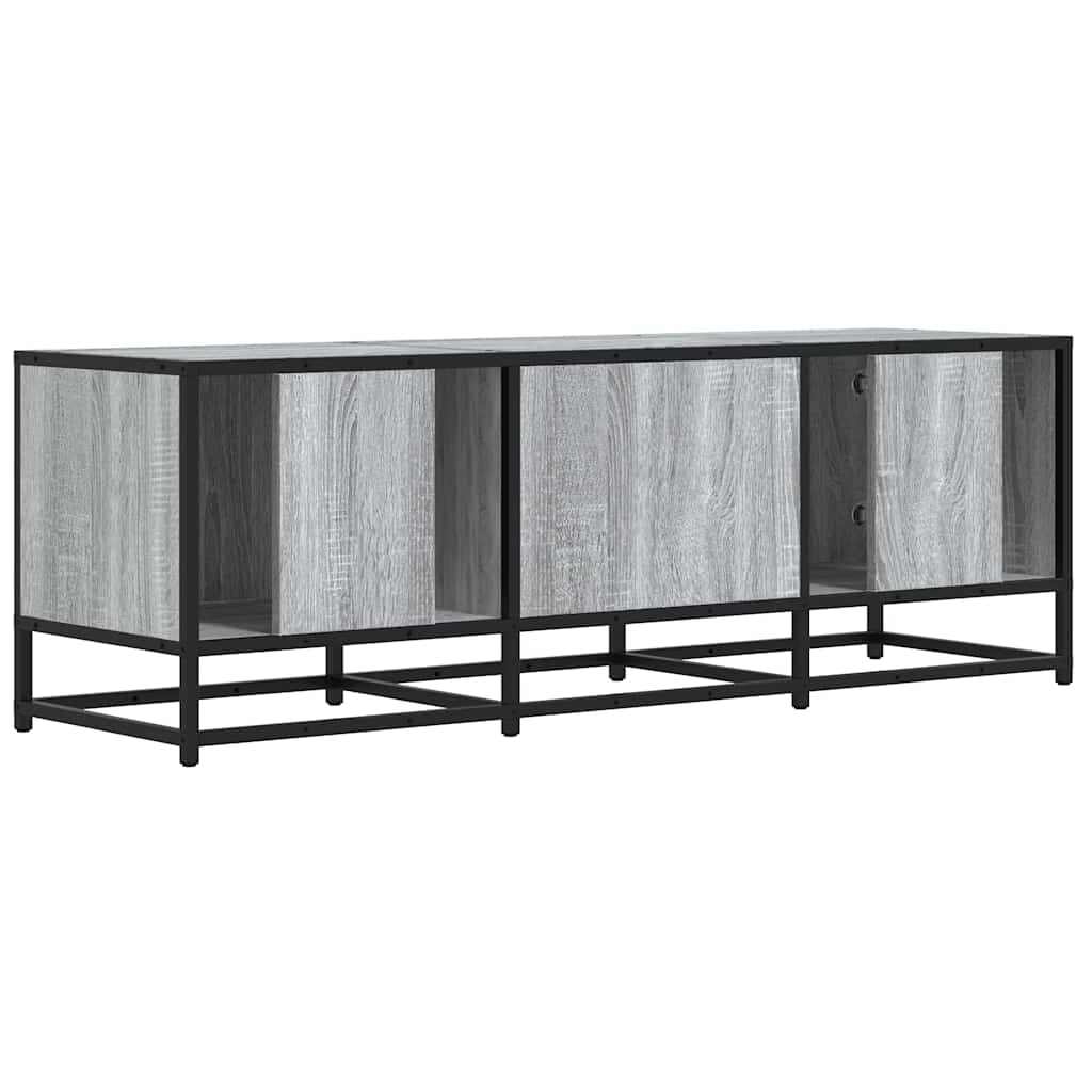 Meuble TV sonoma gris 120x35x41 cm bois d'ingénierie et métal