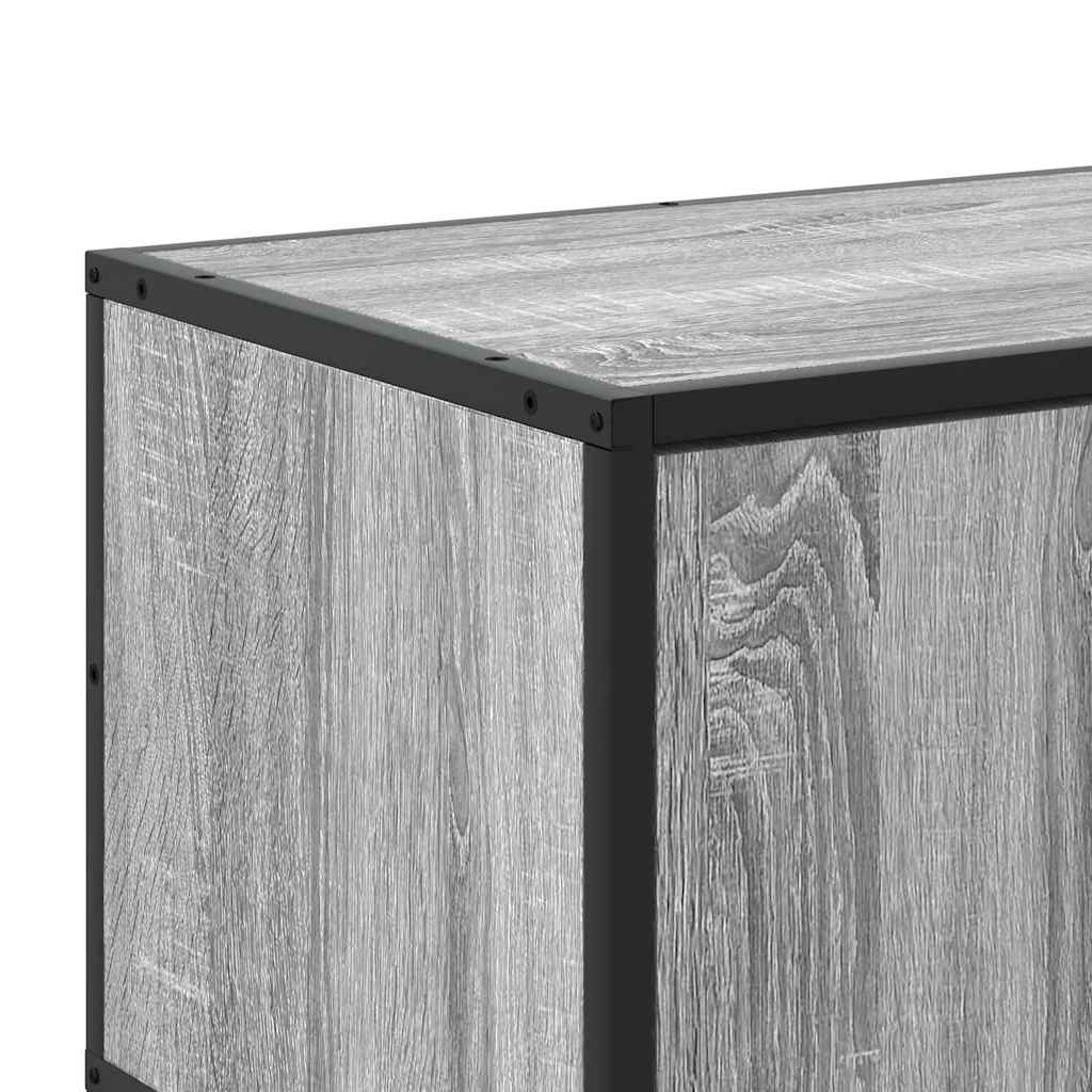 Meuble TV sonoma gris 120x35x41 cm bois d'ingénierie et métal