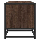 Meuble TV chêne marron 120x35x41 cm bois d'ingénierie et métal