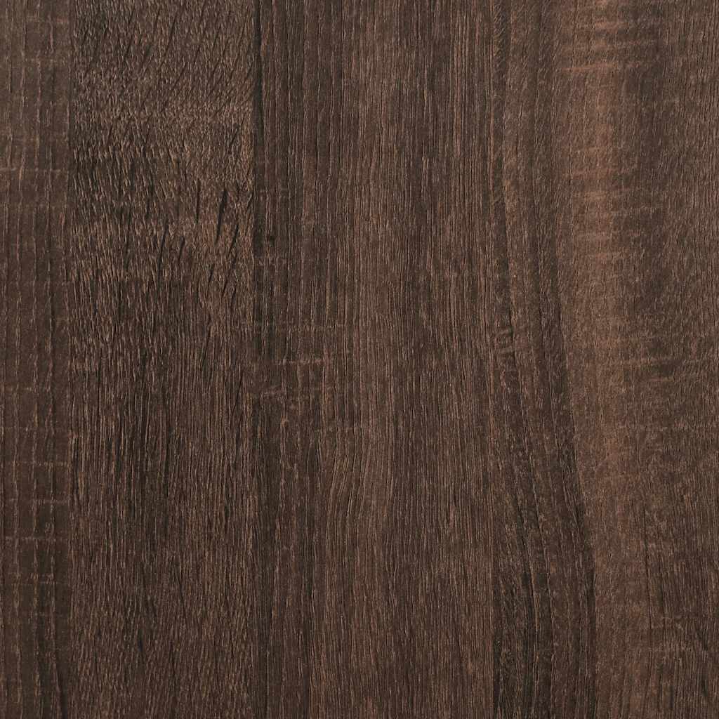 Meuble TV chêne marron 120x35x41 cm bois d'ingénierie et métal