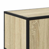 Meuble TV chêne sonoma 160x35x41 cm bois d'ingénierie et métal