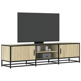 Meuble TV chêne sonoma 160x35x41 cm bois d'ingénierie et métal