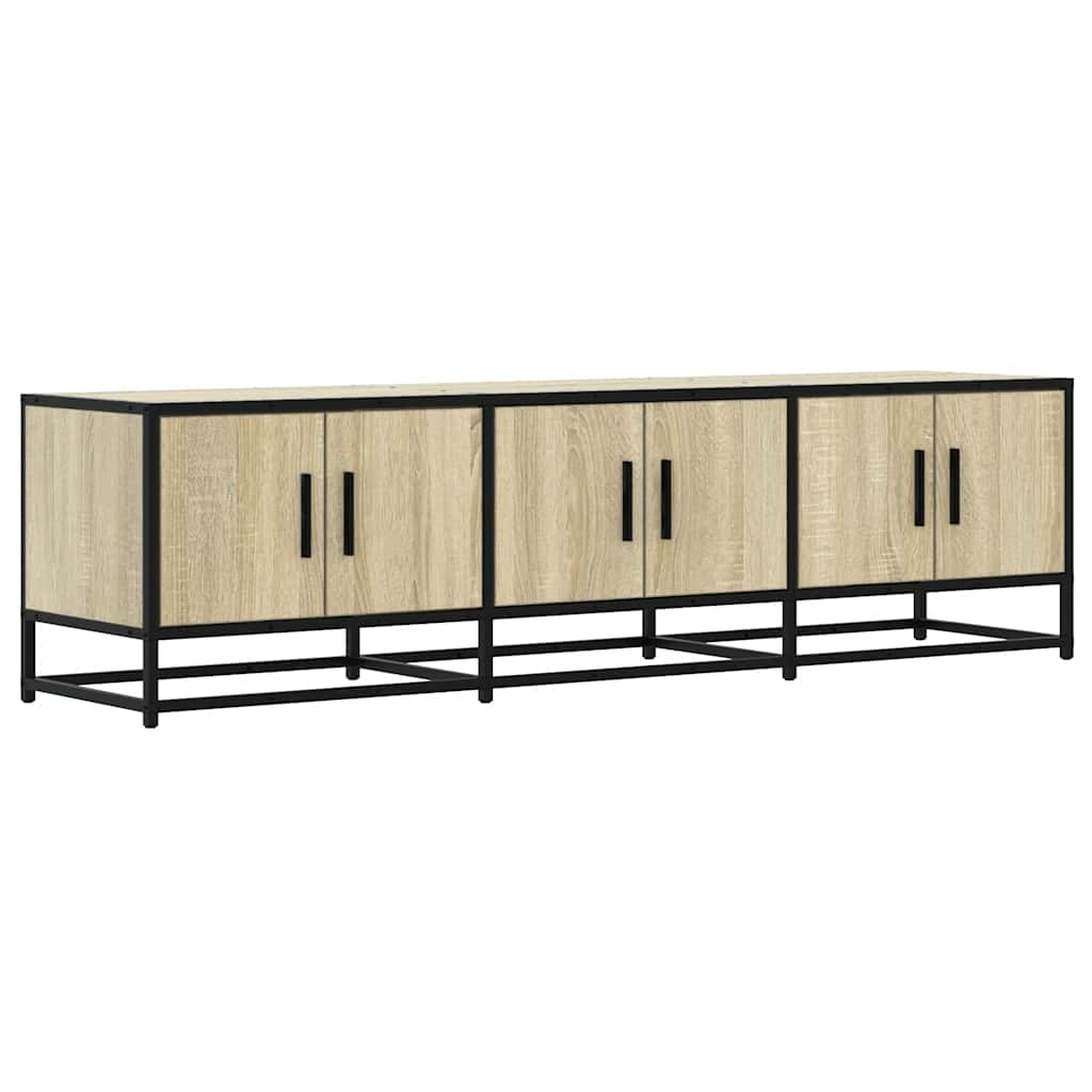 Meuble TV chêne sonoma 150x35x41 cm bois d'ingénierie et métal