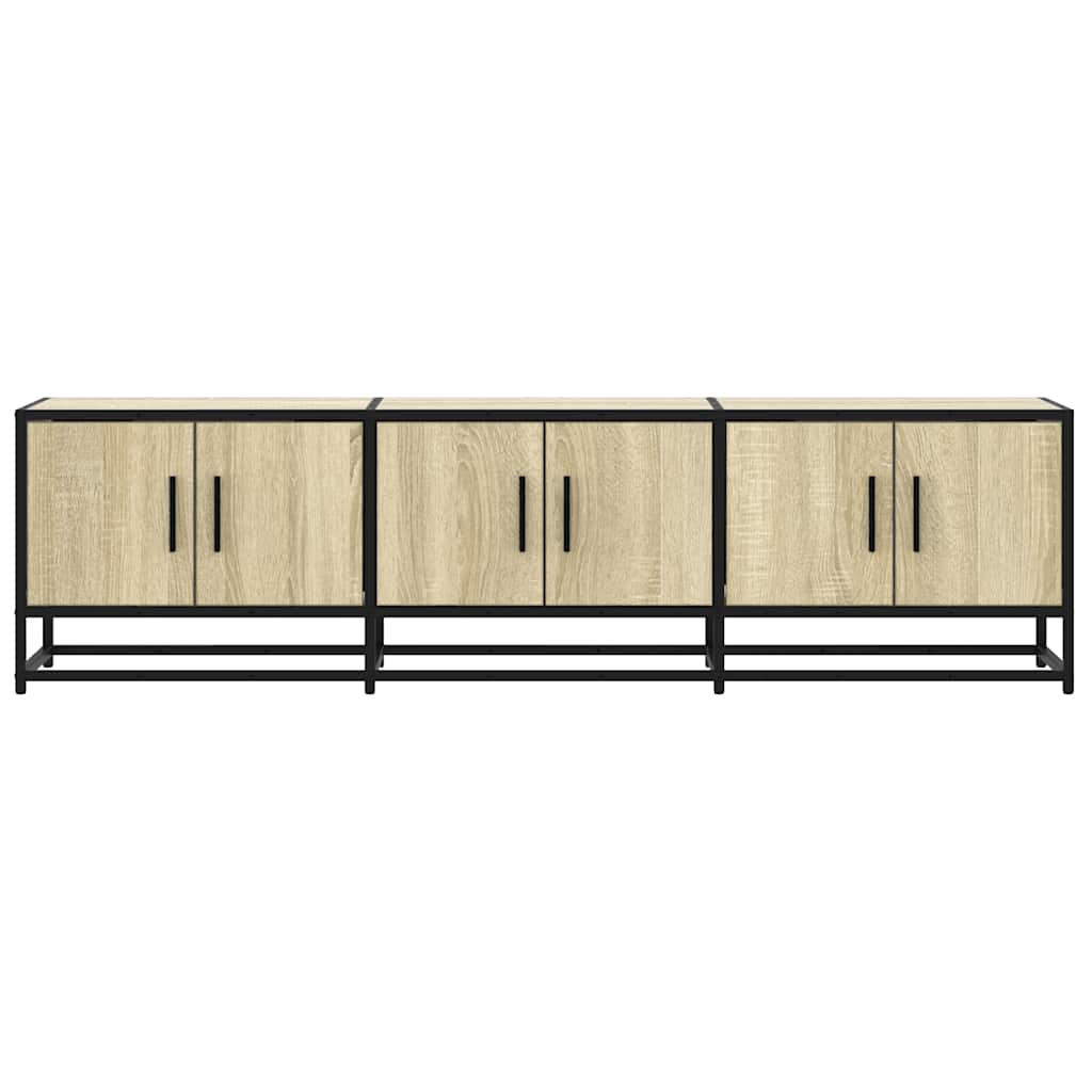 Meuble TV chêne sonoma 150x35x41 cm bois d'ingénierie et métal