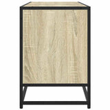 Meuble TV chêne sonoma 150x35x41 cm bois d'ingénierie et métal