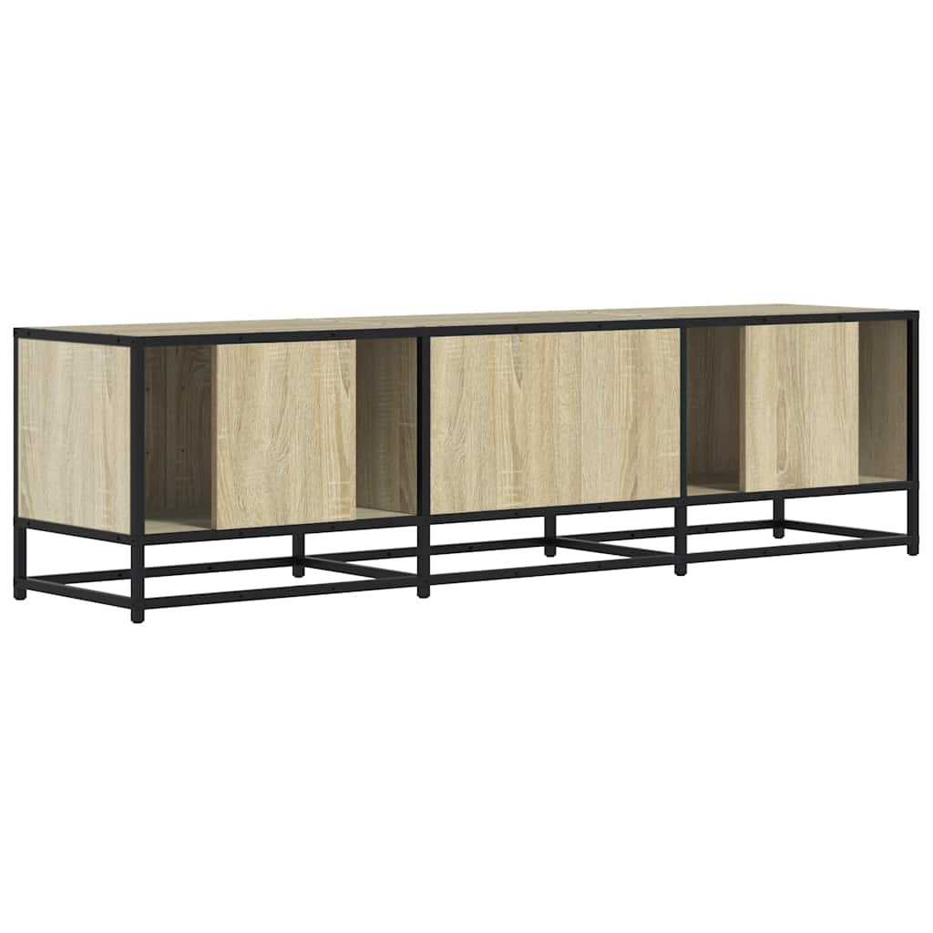 Meuble TV chêne sonoma 150x35x41 cm bois d'ingénierie et métal