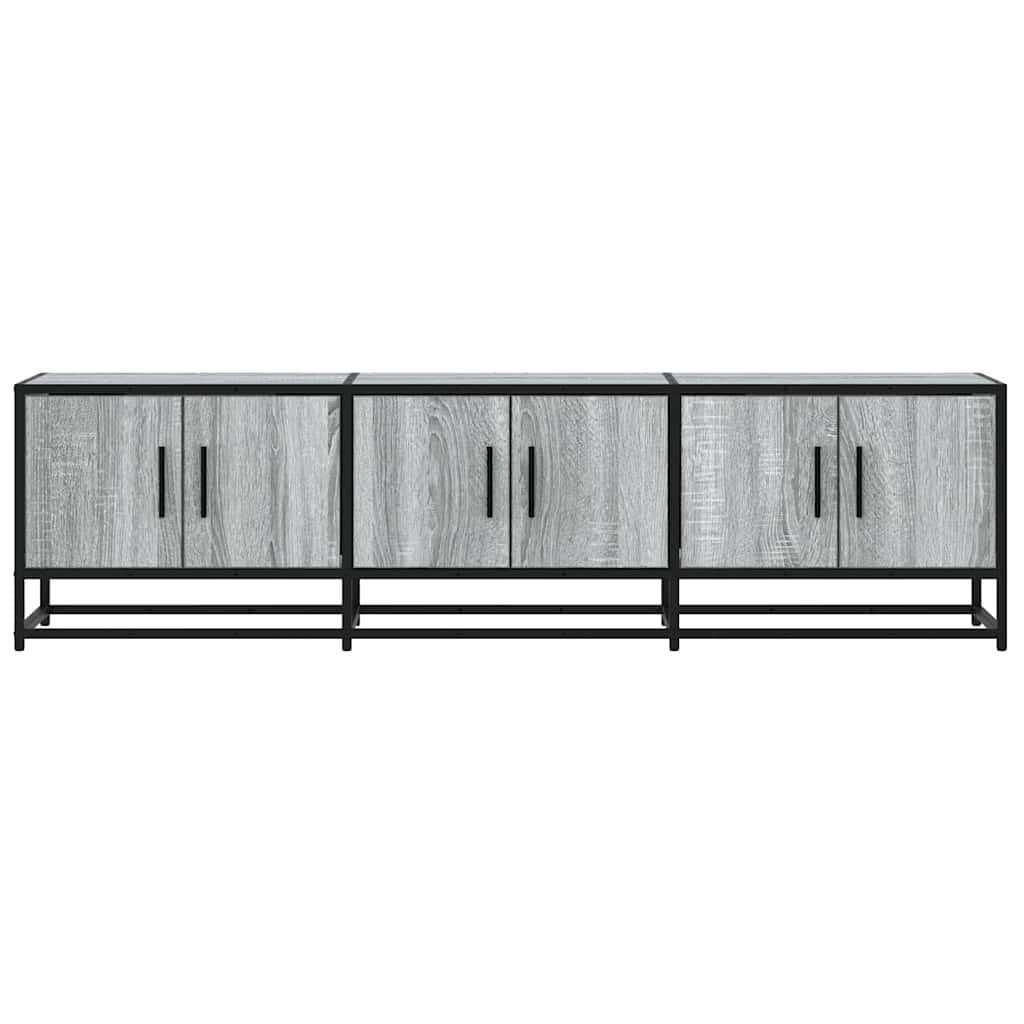 Meuble TV sonoma gris 150x35x41 cm bois d'ingénierie et métal