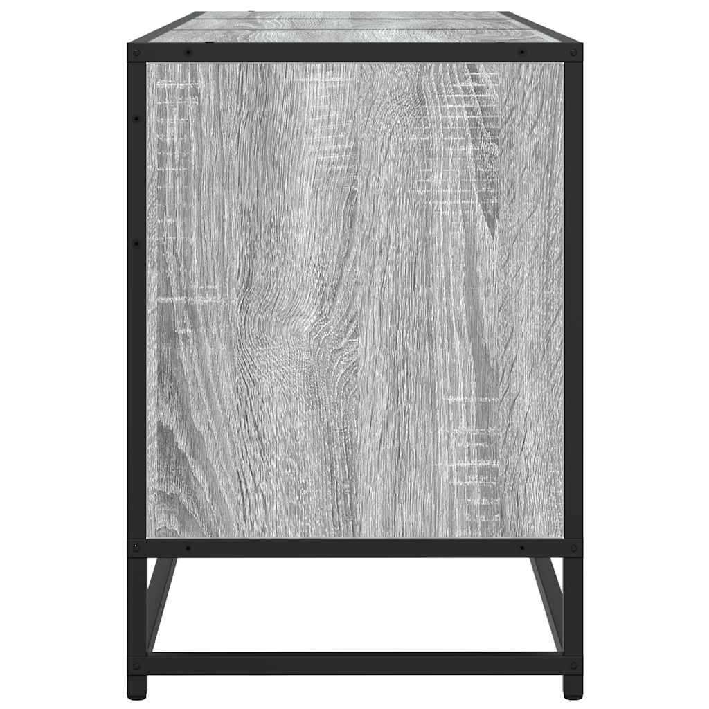 Meuble TV sonoma gris 150x35x41 cm bois d'ingénierie et métal