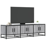 Meuble TV sonoma gris 150x35x41 cm bois d'ingénierie et métal