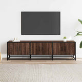 Meuble TV chêne marron 150x35x41 cm bois d'ingénierie et métal