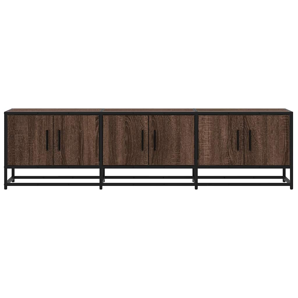 Meuble TV chêne marron 150x35x41 cm bois d'ingénierie et métal