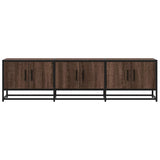 Meuble TV chêne marron 150x35x41 cm bois d'ingénierie et métal