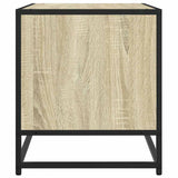 Meuble TV chêne sonoma 61x40x46 cm bois d'ingénierie et métal