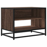 Meuble TV chêne marron 61x40x46 cm bois d'ingénierie et métal