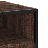 Meuble TV chêne marron 61x40x46 cm bois d'ingénierie et métal