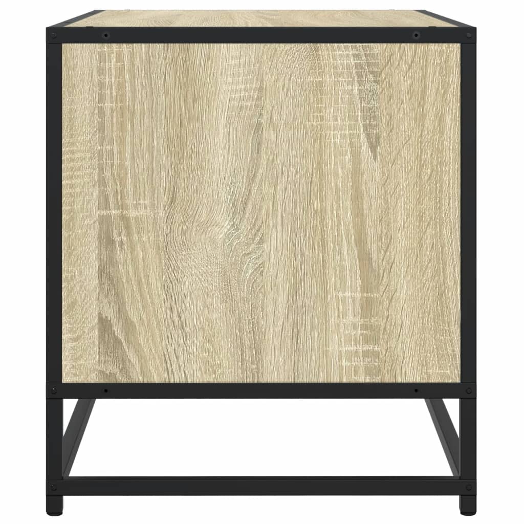 Meuble TV chêne sonoma 91x40x46 cm bois d'ingénierie et métal