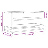 Meuble TV chêne sonoma 91x40x46 cm bois d'ingénierie et métal