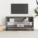 Meuble TV sonoma gris 91x40x46 cm bois d'ingénierie et métal