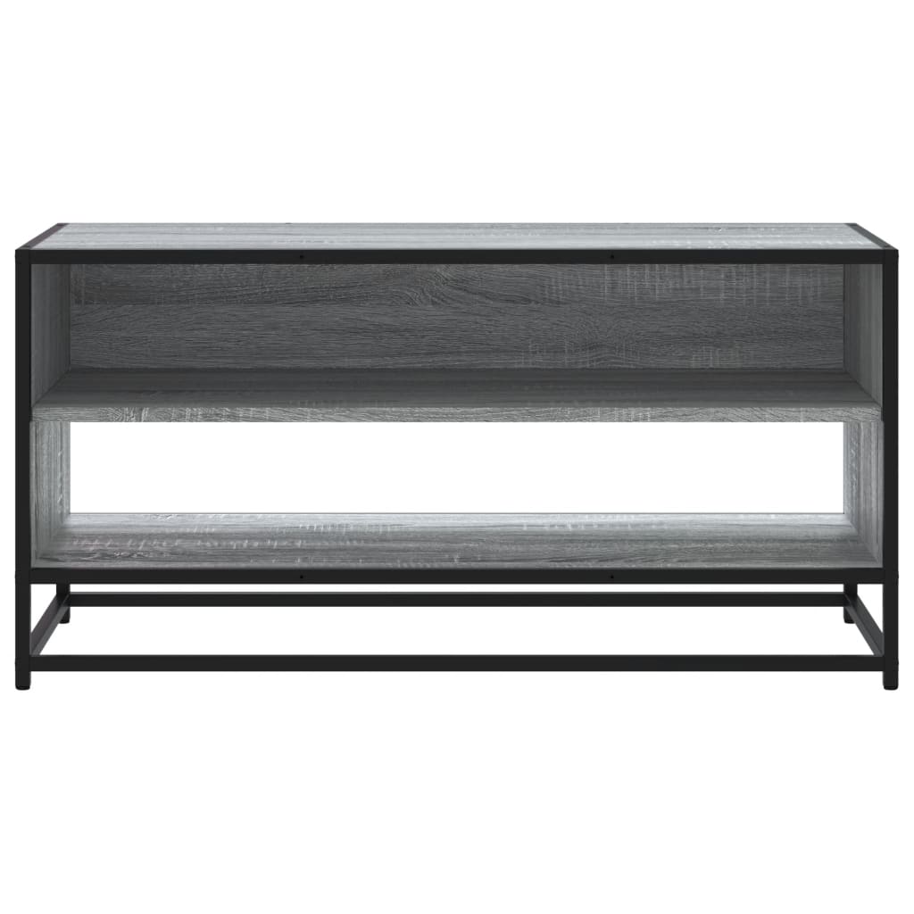 Meuble TV sonoma gris 91x40x46 cm bois d'ingénierie et métal