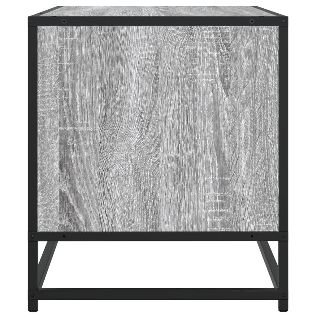 Meuble TV sonoma gris 91x40x46 cm bois d'ingénierie et métal