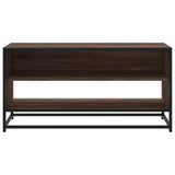 Meuble TV chêne marron 91x40x46 cm bois d'ingénierie et métal