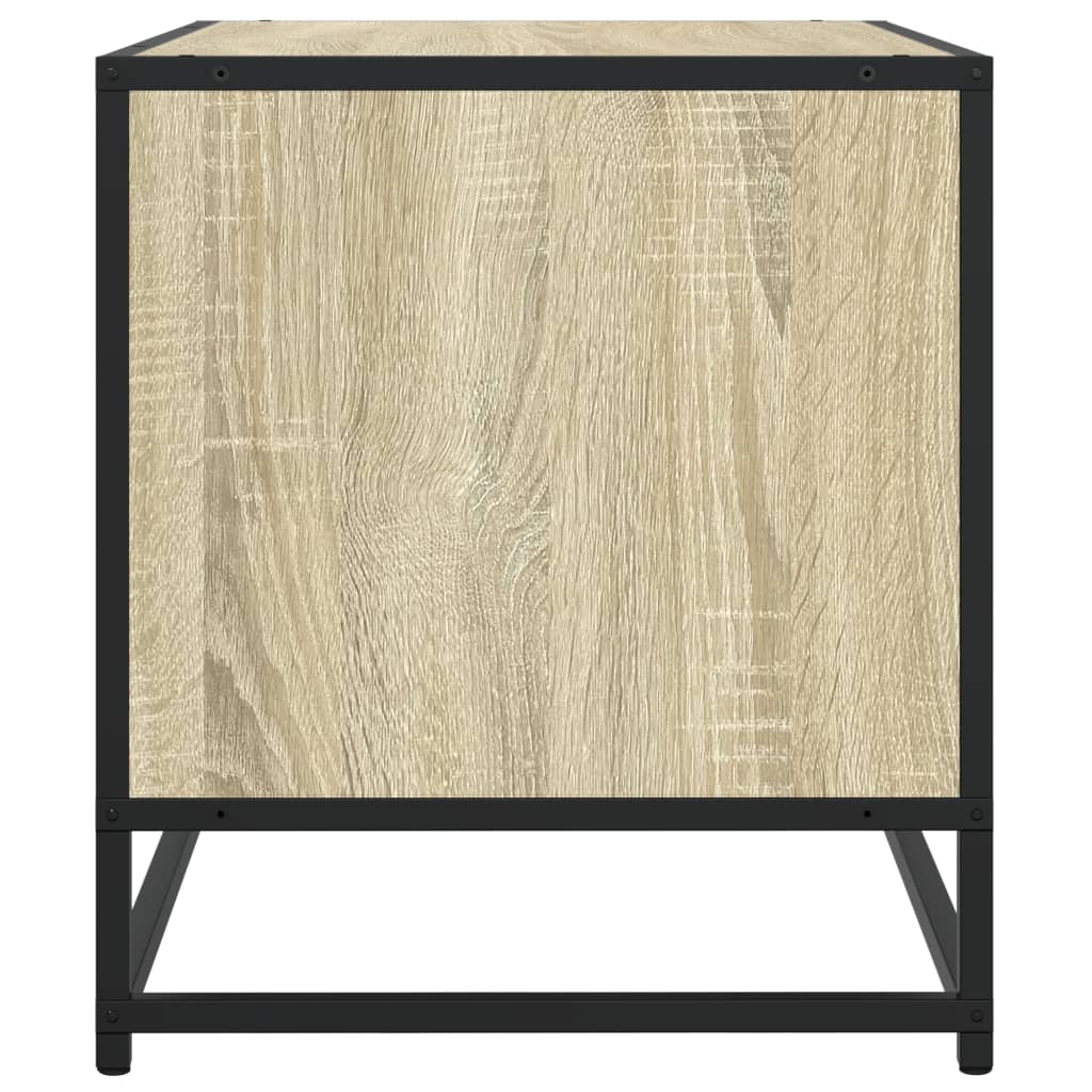 Meuble TV chêne sonoma 120,5x40x46cm bois d'ingénierie et métal