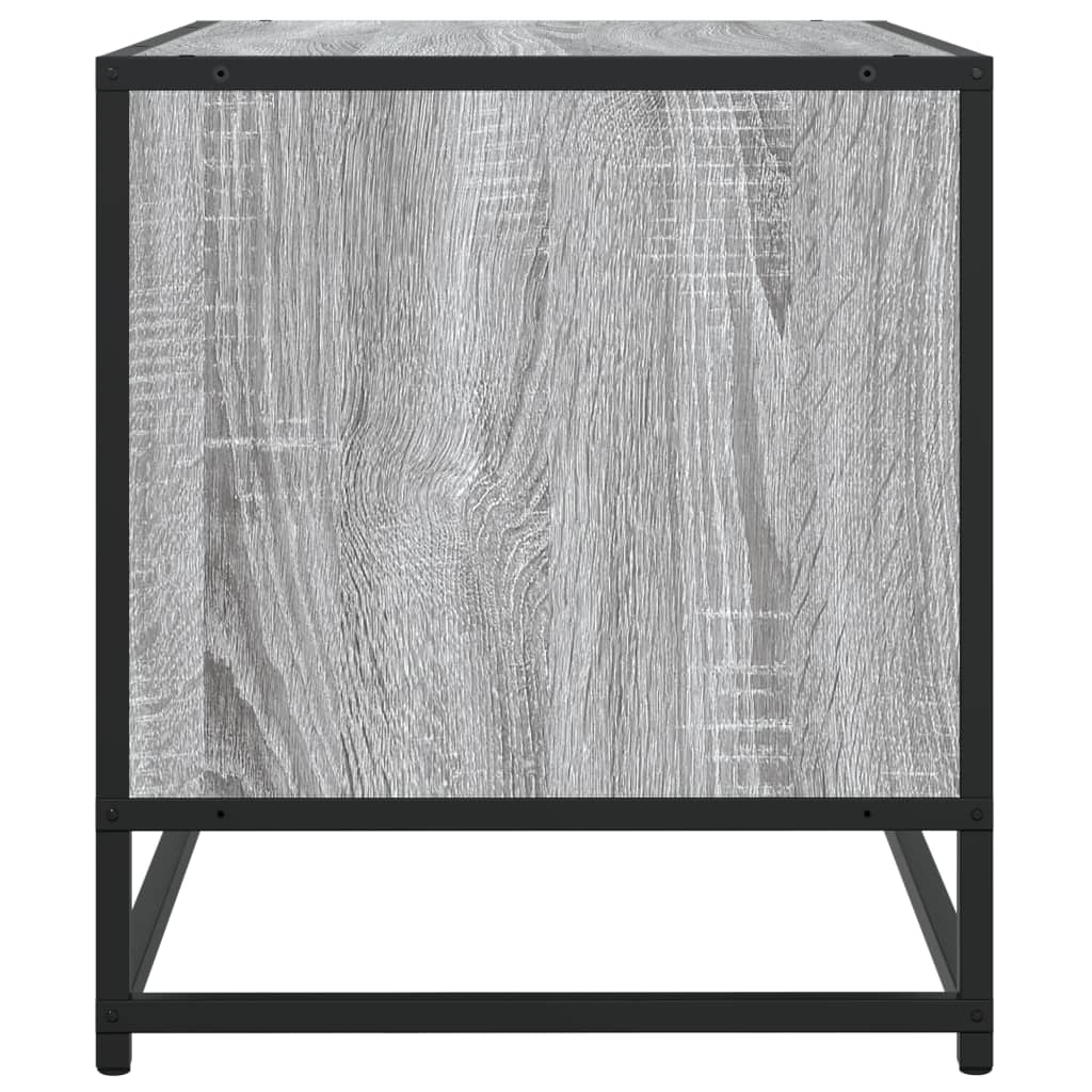 Meuble TV sonoma gris 120,5x40x46 cm bois d'ingénierie et métal