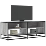 Meuble TV sonoma gris 120,5x40x46 cm bois d'ingénierie et métal