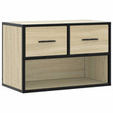 Meuble TV chêne sonoma 60x31x39,5 cm bois d'ingénierie et métal