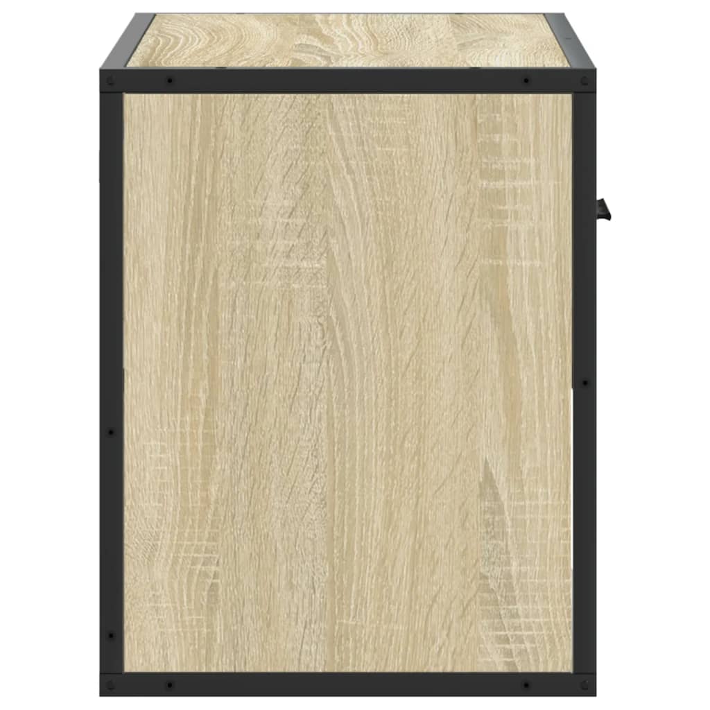 Meuble TV chêne sonoma 60x31x39,5 cm bois d'ingénierie et métal