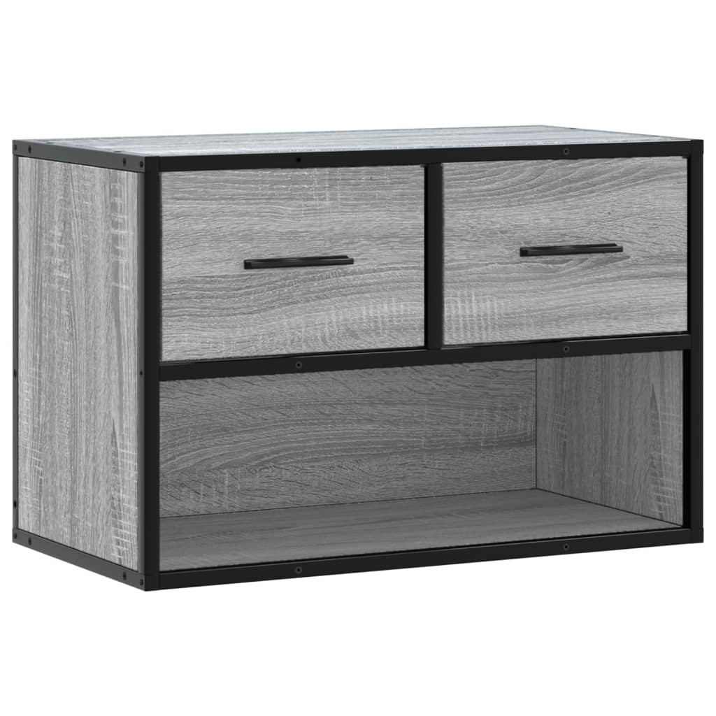 Meuble TV sonoma gris 60x31x39,5 cm bois d'ingénierie et métal