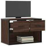 Meuble TV chêne brun 60x31x39,5 cm bois d'ingénierie et métal