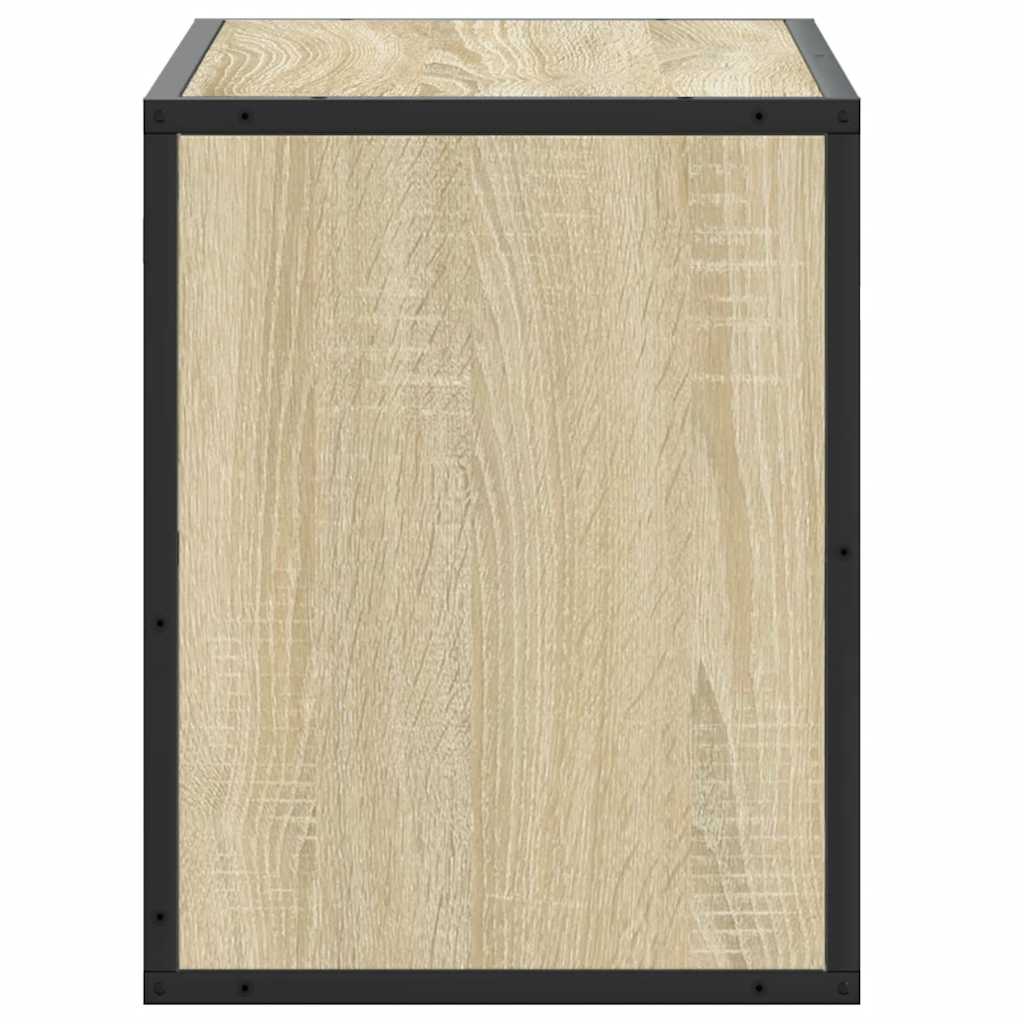 Meuble TV chêne sonoma 60x31x39,5 cm bois d'ingénierie et métal