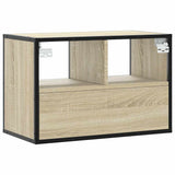 Meuble TV chêne sonoma 60x31x39,5 cm bois d'ingénierie et métal