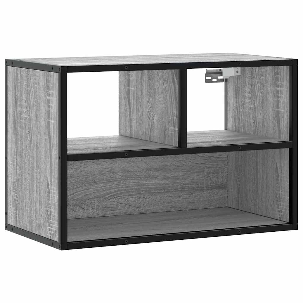 Meuble TV sonoma gris 60x31x39,5 cm bois d'ingénierie et métal