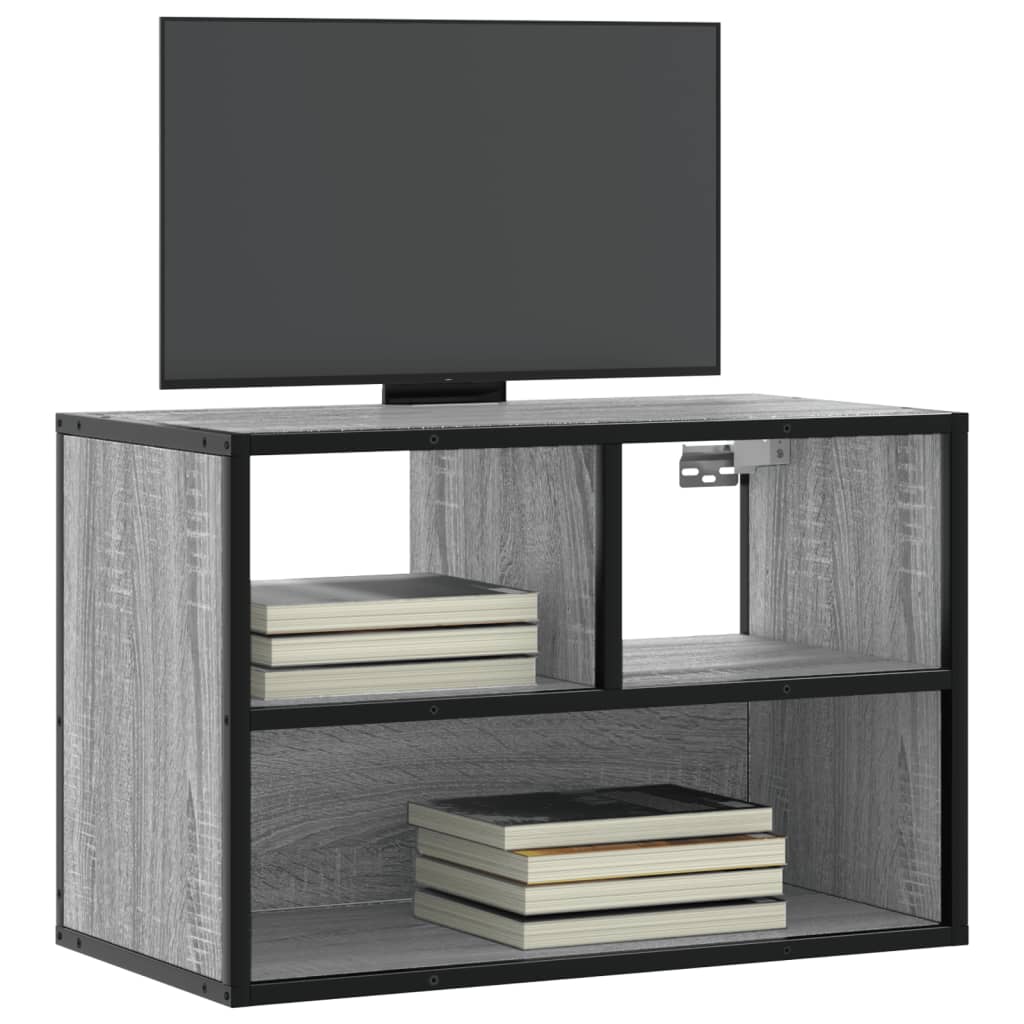 Meuble TV sonoma gris 60x31x39,5 cm bois d'ingénierie et métal