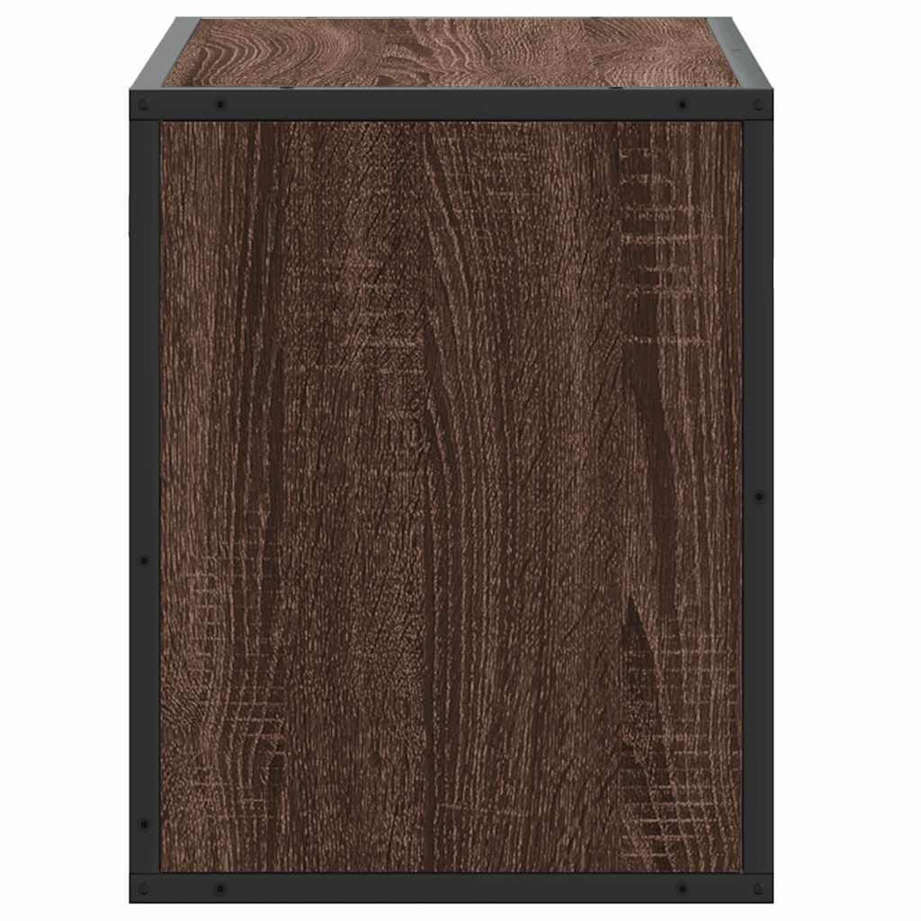 Meuble TV chêne brun 60x31x39,5 cm bois d'ingénierie et métal