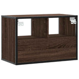 Meuble TV chêne brun 60x31x39,5 cm bois d'ingénierie et métal