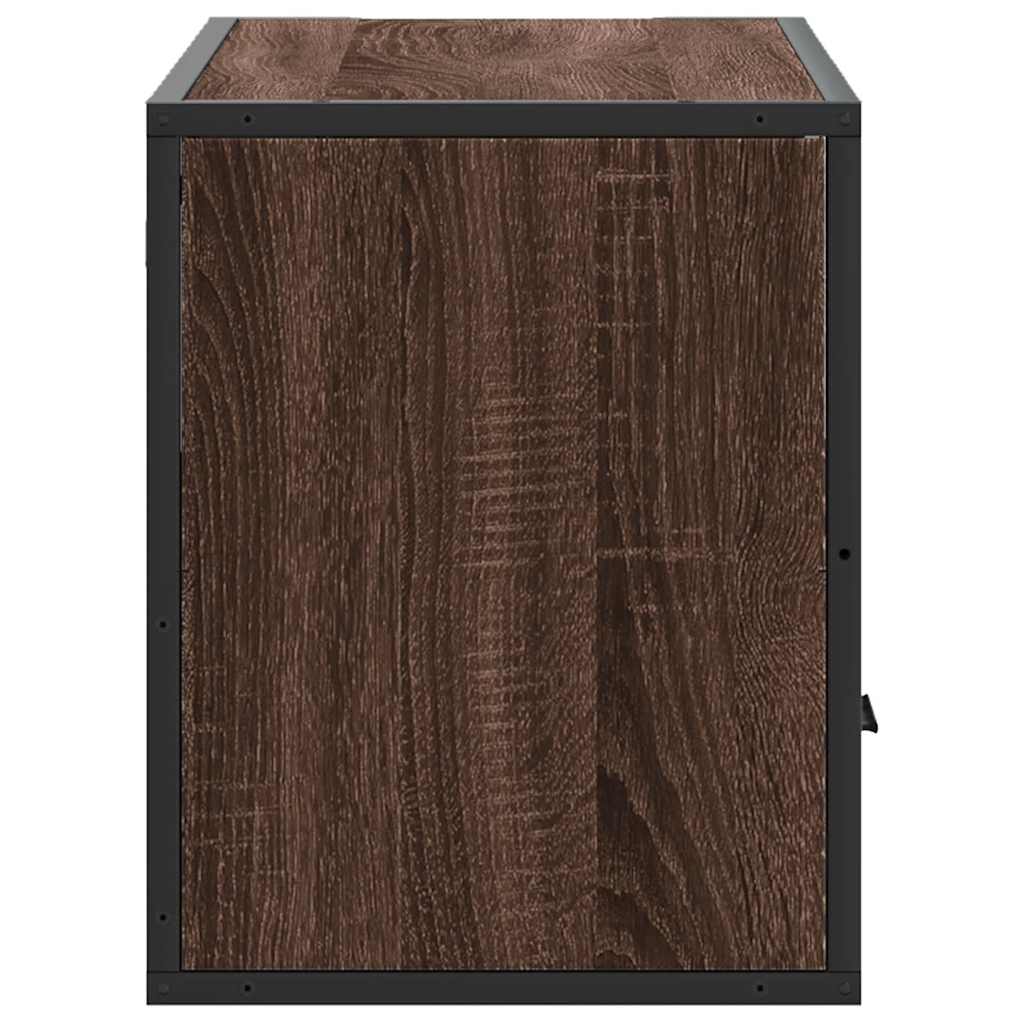 Meuble TV chêne marron 80x31x39,5 cm bois d'ingénierie et métal