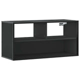 Meuble TV noir 80x31x39,5 cm bois d'ingénierie et métal