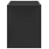 Meuble TV noir 80x31x39,5 cm bois d'ingénierie et métal