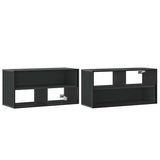 Meuble TV noir 80x31x39,5 cm bois d'ingénierie et métal