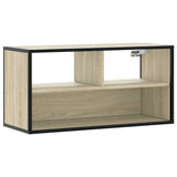 Meuble TV chêne sonoma 80x31x39,5 cm bois d'ingénierie et métal