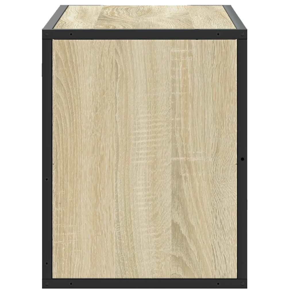 Meuble TV chêne sonoma 80x31x39,5 cm bois d'ingénierie et métal