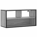 Meuble TV sonoma gris 80x31x39,5 cm bois d'ingénierie et métal