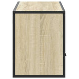 Meuble TV chêne sonoma 100x31x39,5cm bois d'ingénierie et métal