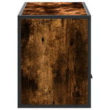 Meuble TV chêne fumé 100x31x39,5 cm bois d'ingénierie et métal