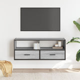 Meuble TV sonoma gris 100x31x39,5 cm bois d'ingénierie et métal