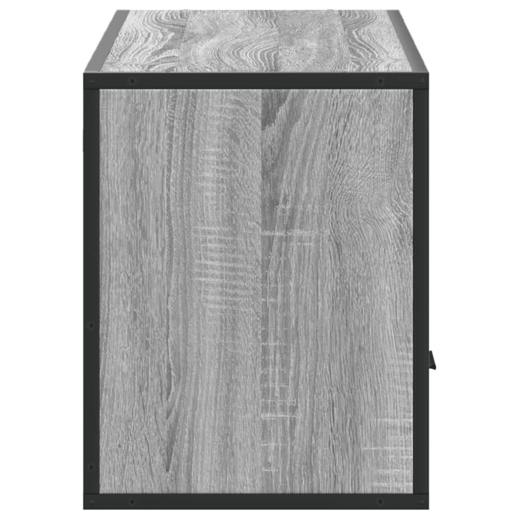 Meuble TV sonoma gris 100x31x39,5 cm bois d'ingénierie et métal